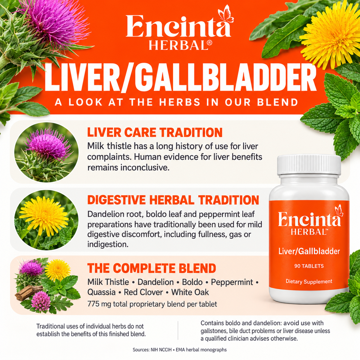 Liver & Gallbladder Herbal Support | 90 Tablets